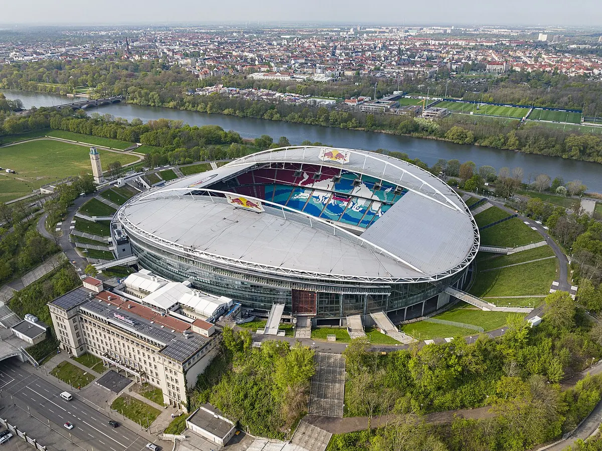 Stadion u Leipzigu, pogled iz zraka — arhivska fotografija