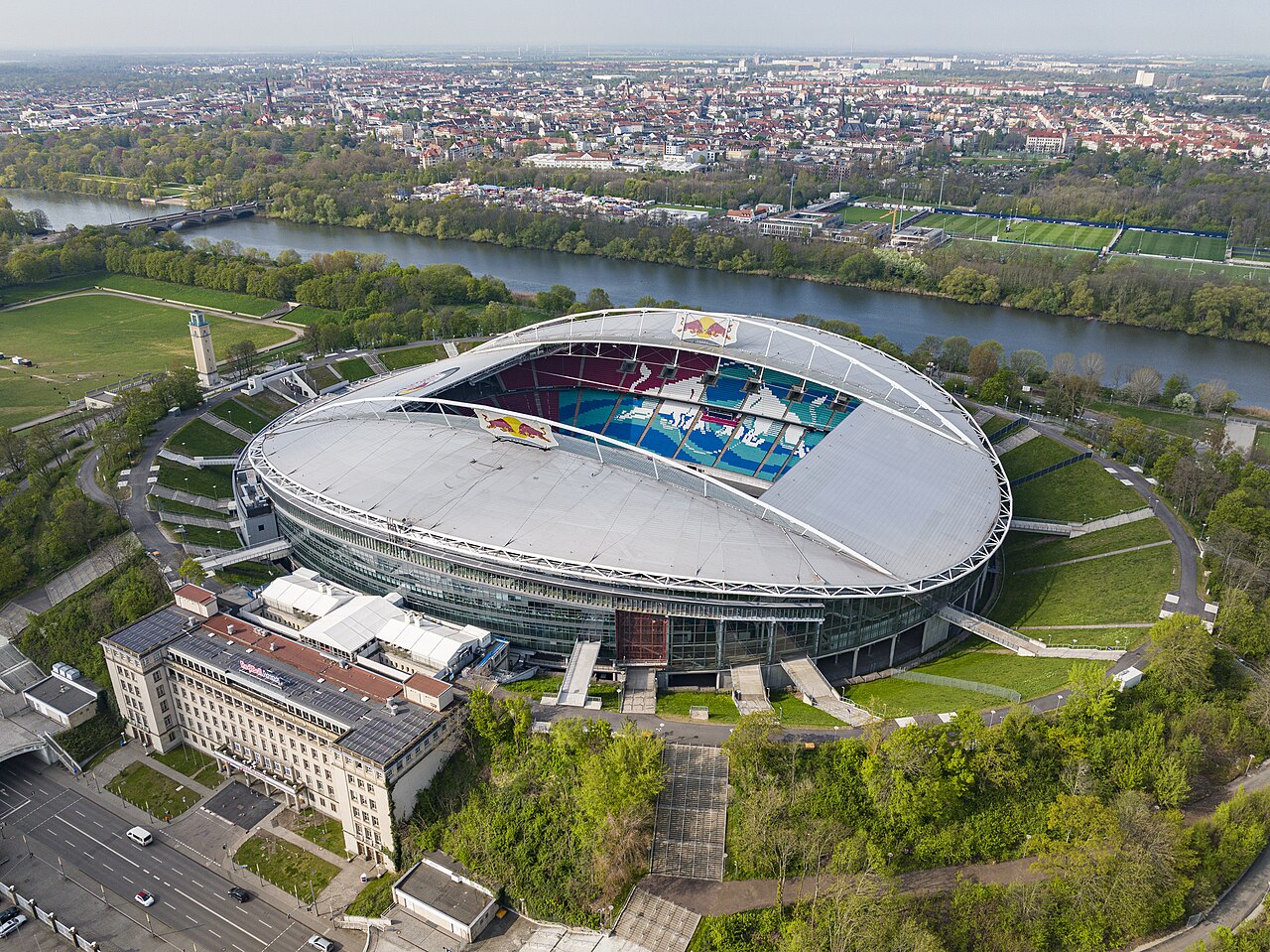 Stadion u Leipzigu, pogled iz zraka — arhivska fotografija
